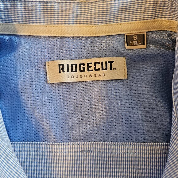 Ridgecut Women's Toughwear Blue Gingham Short-Sleeve Adventure Shirt-SMALL - Picture 5 of 10